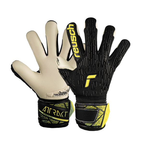 Reusch Attrakt Freegel Gold Finger Support Junior 5472130 7752 black yellow 1